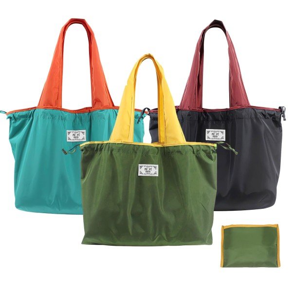 various foldable bags in different colors and styles