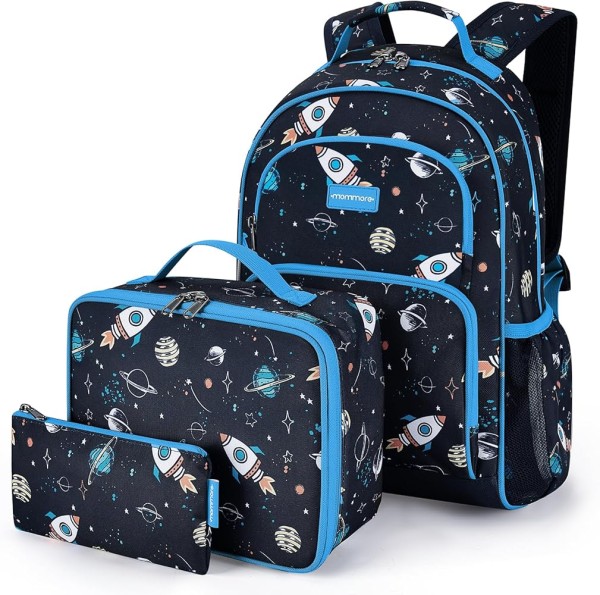 Colorful backpack and lunchbox sets for kids and adults