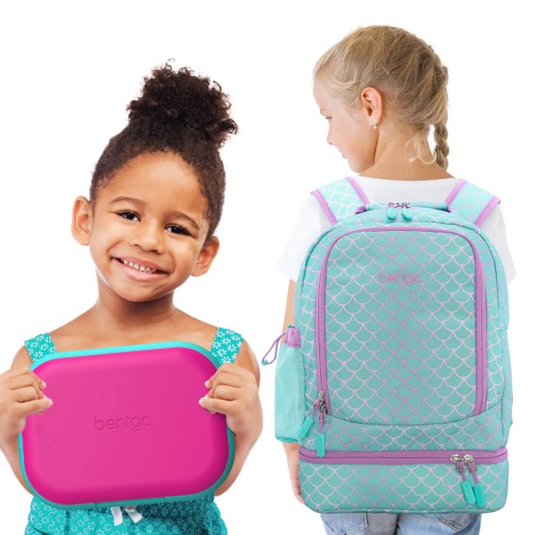 Close-up of durable materials used in quality backpack and lunchbox sets