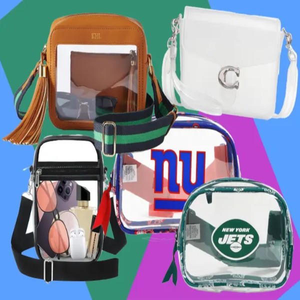 Customizable clear stadium bags for branding and personal style.