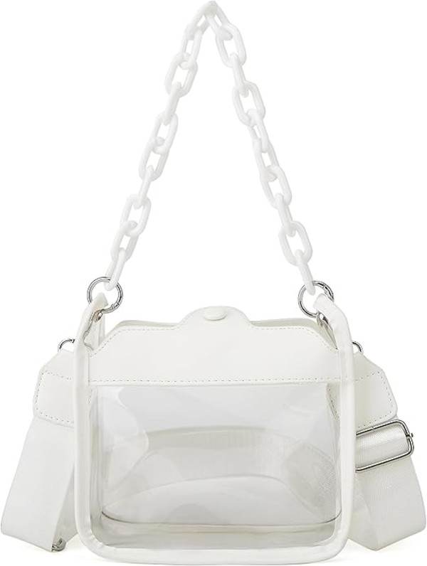 Halemet Clear Handbag showing a compact and stylish design for sports events.