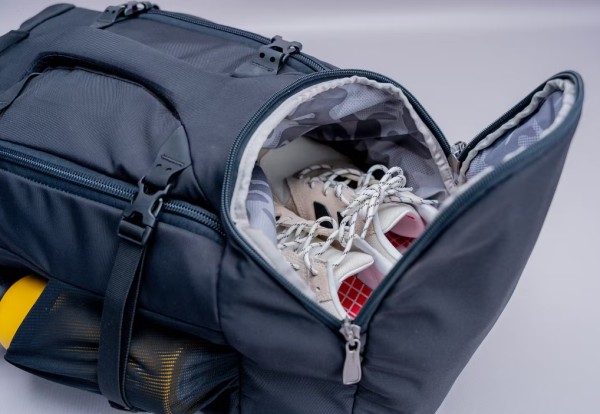 Water-resistant gym backpack designed to keep your gear dry during rainy weather