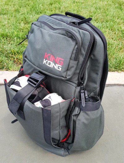 Gym backpack featuring a ventilated shoe compartment to reduce odor